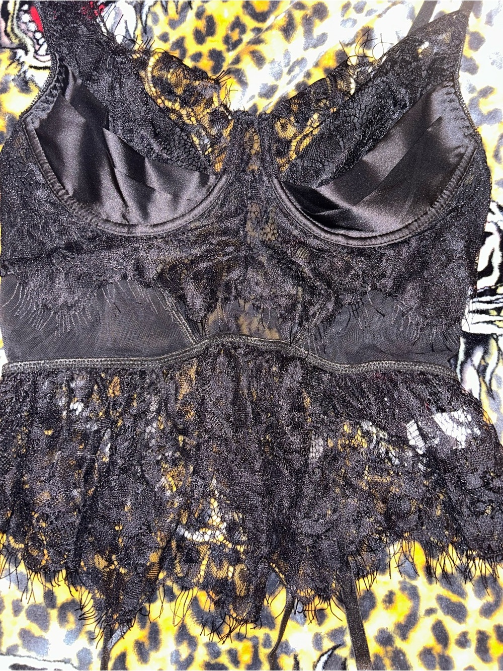 Black Lace Camisole Bralette - Women Intimates